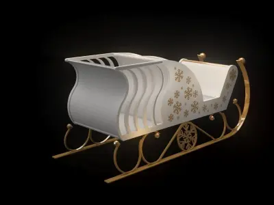 Christmas sleigh 3D model buy