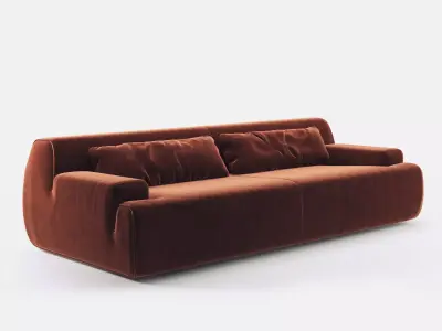 Norton sofa velvet 3D model