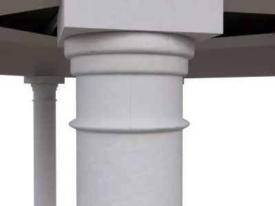 Octagonal Gazebo Pavilion 4K PBR Low Poly 3D Model Low-poly 3D model