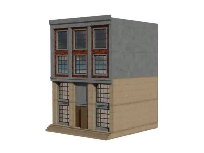 Factory building 1 3D model