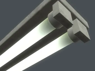Fluorescent Light Low-poly 3D model