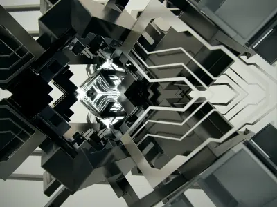 Abstract Core Sci-Fi motion design 3D model