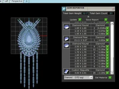 necklace  gold dimond 3D print model