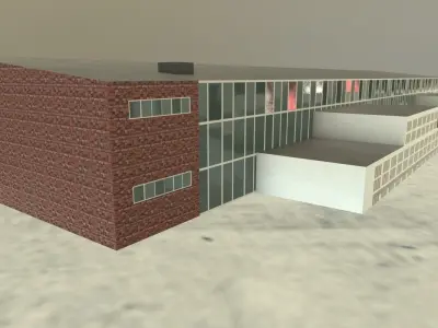 EDDB Hangar 7 Low-poly 3D model