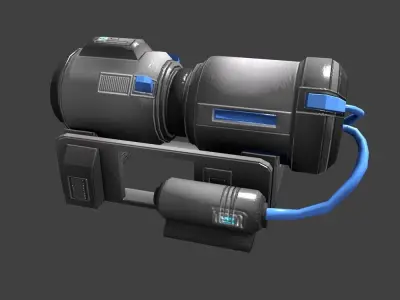 Low-poly PBR Sci-fi Generator Low-poly 3D model