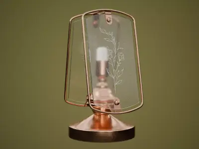 Glass Table Lamp Low-poly 3D model get