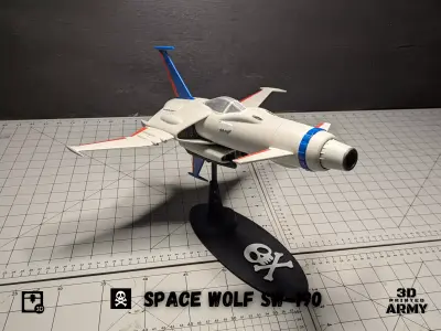 Space Wolf SW-190 -STL files for 3D printer- captain harlock 3D print model
