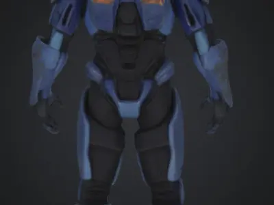 Halo Soldier Low-poly 3D model