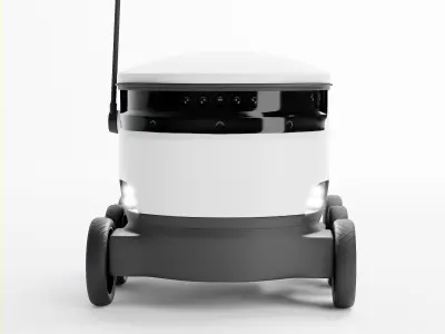 Robot Courier Low-poly 3D model