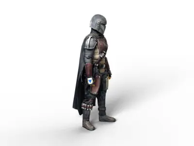 Mandalorian Toy Low-poly 3D model