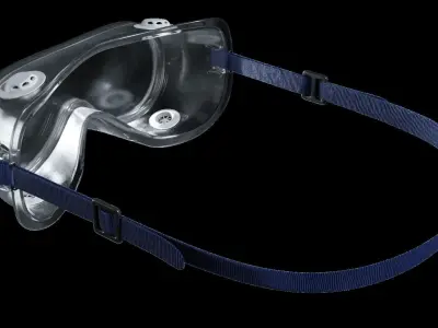 Safety goggles glasses Low-poly 3D model