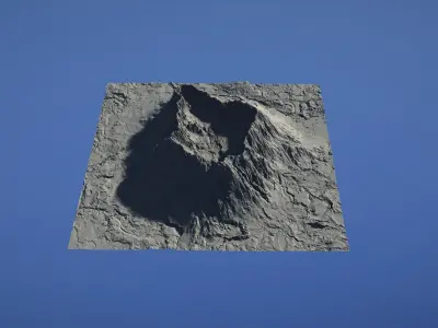 Landscape Environment Volcano Snow 35 Low-poly 3D model