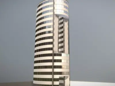 City Building Design O-2 Low-poly 3D model