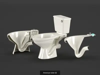 Bath and toilet 3D Model Pack