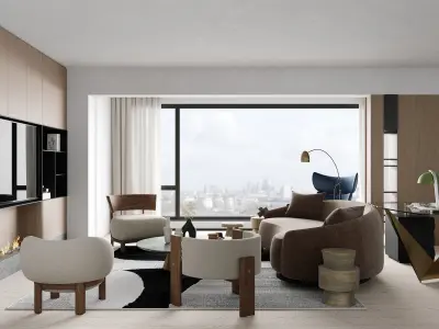 apartment interior scenes     3D model 7