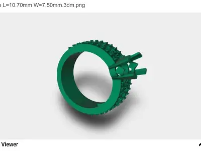 Men Ring With Oval Cut Center stone 3D print model