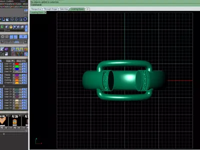 Flow lock Curve Gold Ring 3D print model