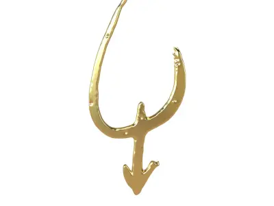 Chinese Zodiac Cow Oracle Bone Inscriptions v1 003 Low-poly 3D model