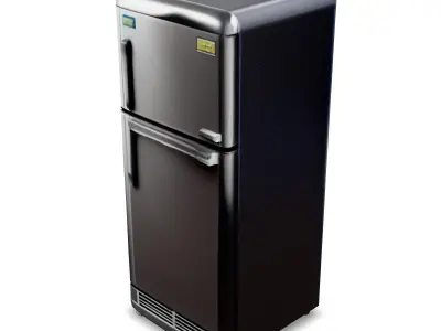 Modern Double-Door Refrigerator 3D Model Low-poly 3D model