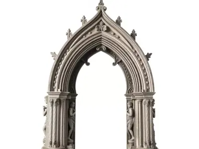 Gothic Stone Archway model pack Low-poly 3D model
