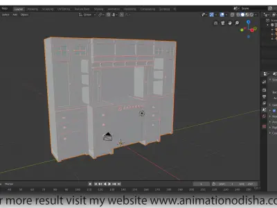 Kitchen part 01 Low-poly 3D model