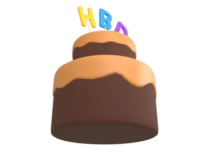 Birthday Cake v1 005 Low-poly 3D model