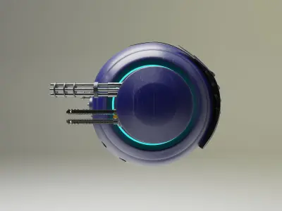 Sci Fi Sphere Drone Low-poly 3D model