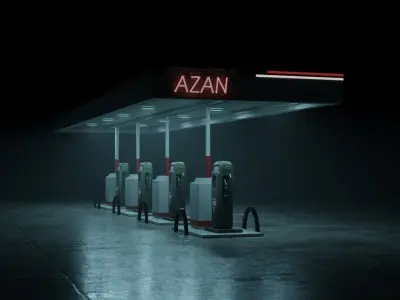 Gas Station 3D model