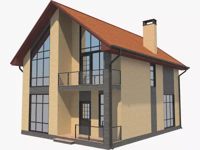 House With Interior 3 3D model