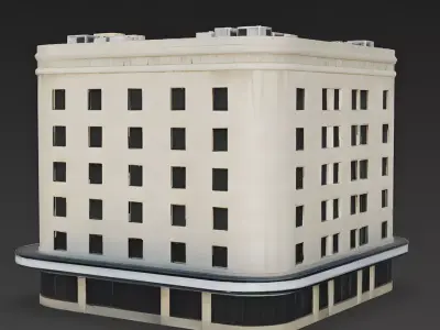 Vintage Art Deco Department Store 3D Model Low-poly 3D model