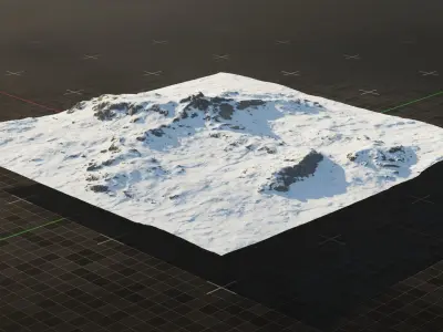 Tundra Mountain Terrain 1 3D model