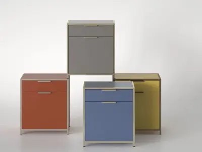Dita Desk and Filling Cabinet 3D model