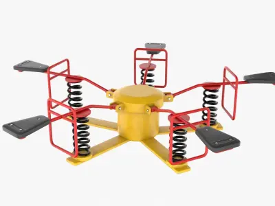 Spring Bouncer Low-poly 3D model