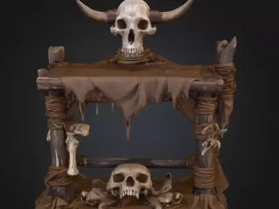 Orc Altar Low-poly 3D model