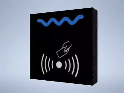 Door card reader Low-poly 3D model