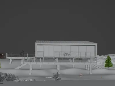 house waterside 3D model