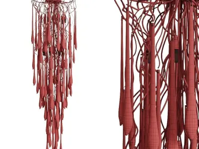 Candela Serip organic lighting Low-poly 3D model