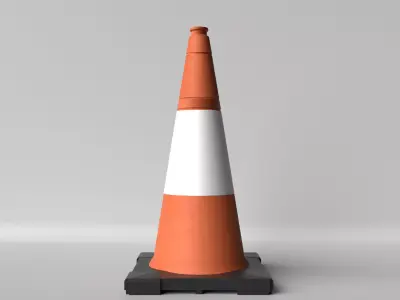 Traffic Cone 3D model 19
