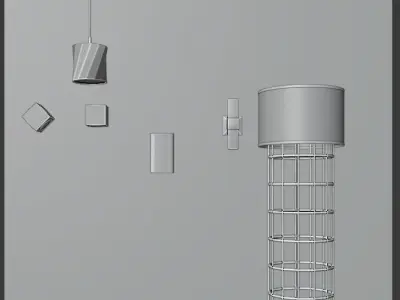 LightsBundle ceiling light with round shape Free 3D model