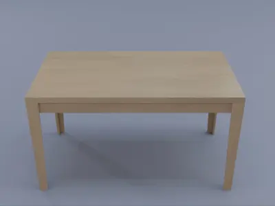 Wooden table Free low-poly 3D model get