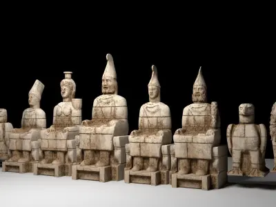 NEMRUT group of statues 3D model