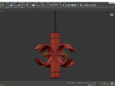 Hollis Jones Lucite Chandelier Low-poly 3D model