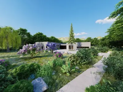 Modern office-Futuristic Skyscraper-Building office 3D model