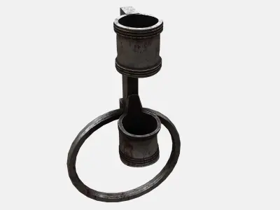 Medieval Torch  Low-poly 3D model
