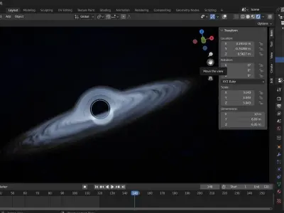 Visual Jockey VJ Loop Black Hole 3D model