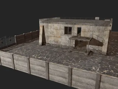 old building  Low-poly 3D model