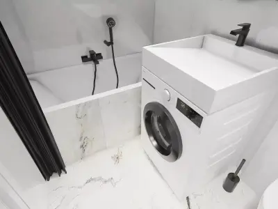 Modern Minimalist Bathroom Compact Minimalism 3D model