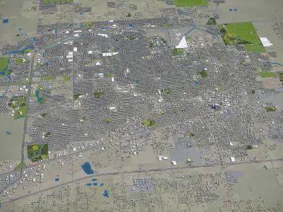 Midland - 3D City Model Low-poly 3D model