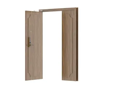 Modern Single Wood Door 3D model