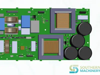 LED lighting driver PCB assembly machine manufacturing 3D model
